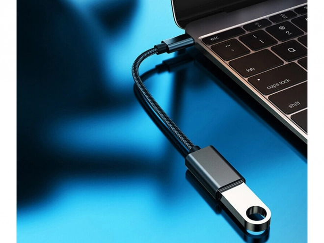 USB-C til USB-A 3.0 OTG adapter med flettet kabel