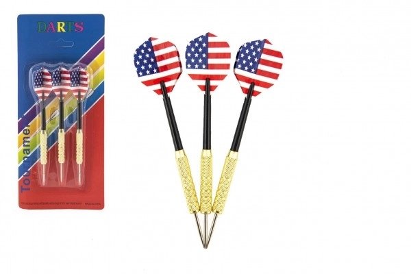 Metalskast dartpile 15 cm, sæt med 3 stk
