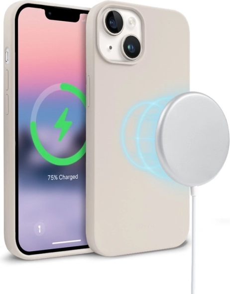 Magnetisk cover til iPhone 14/13 MagSafe i stenet beige