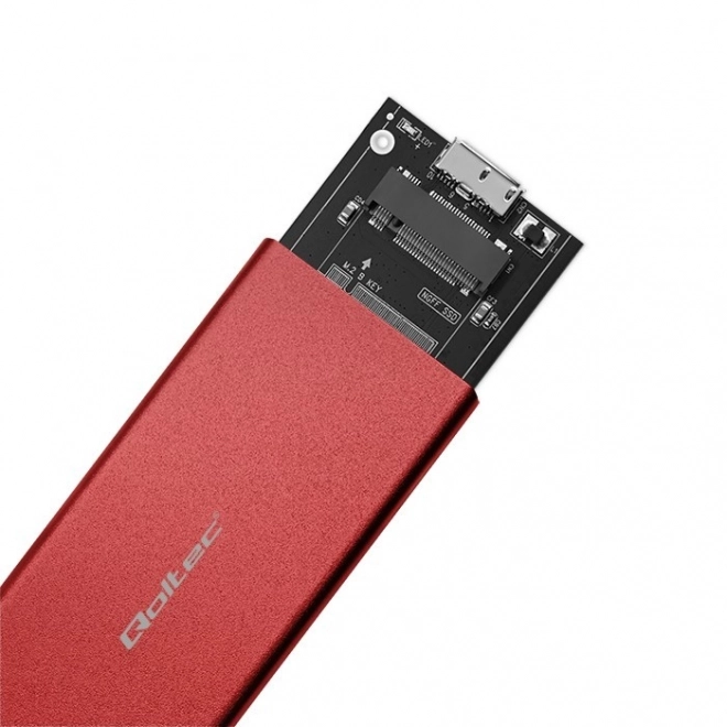 Skab | Slot til M.2 SSD disk | SATA | NGFF | USB 3.0 | Superspeed 5 Gb/s | 2TB | Rød farve