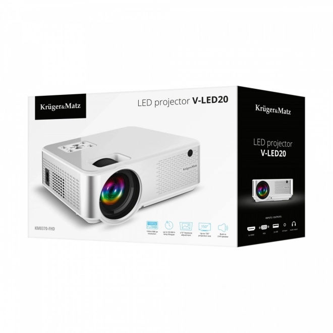 LED Projektor Krüger & Matz til Hjemmebiograf