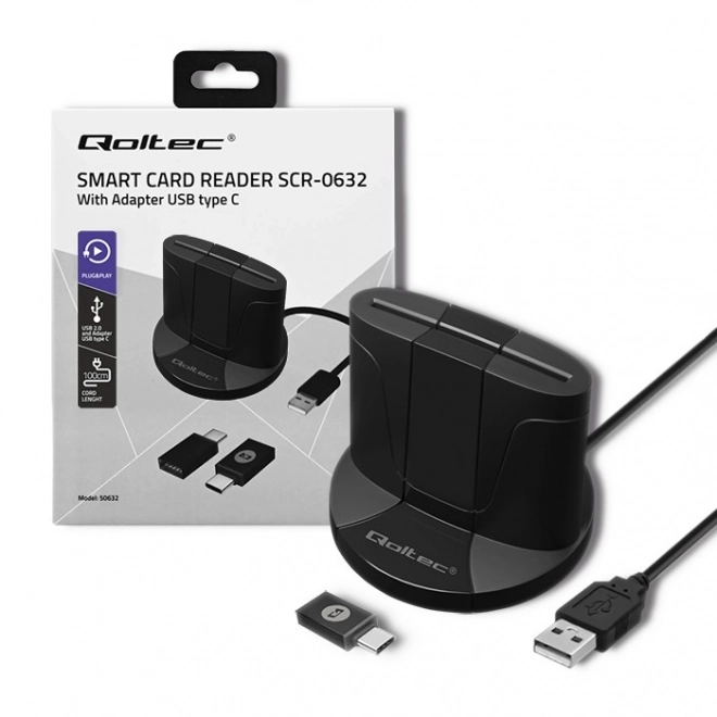 Intelligent chipkortlæser Qoltec