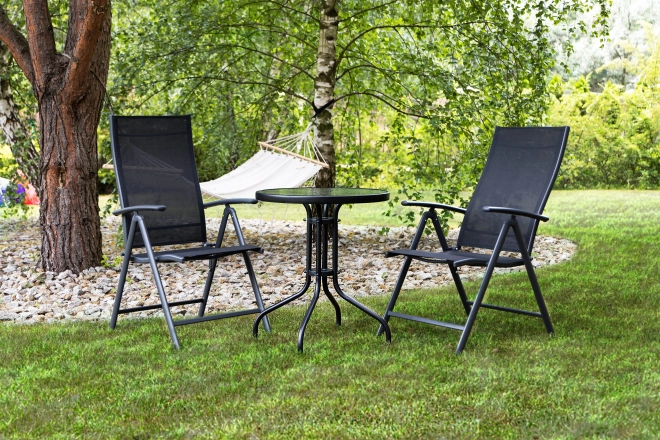 Rundt havemøbel 80 cm med hul til parasol