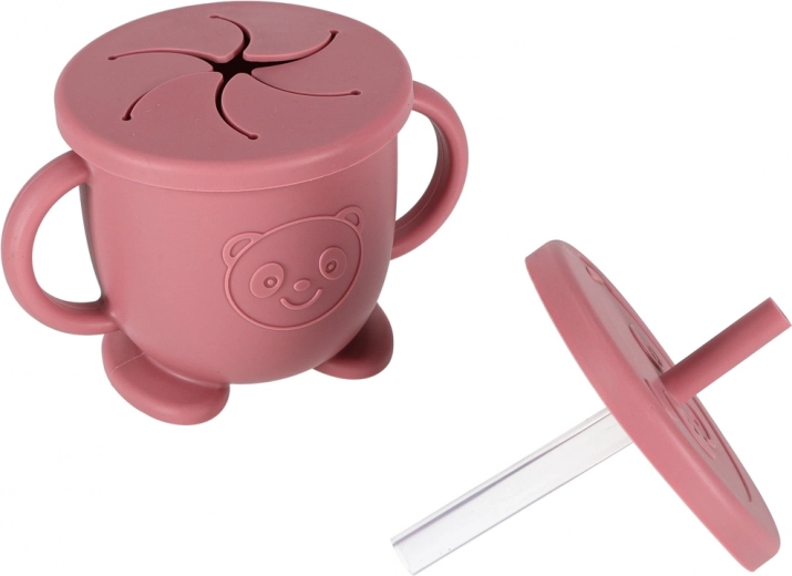 Kop 2-i-1: snack og sugerør