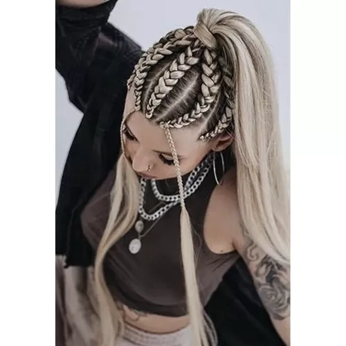 Syntetiske hår fletninger blond Soulima 23556
