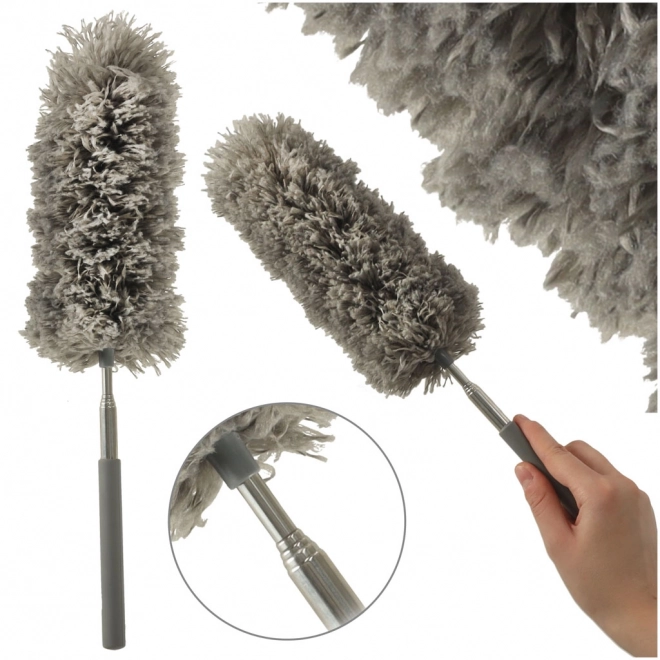 Grå teleskopisk støvekost af mikrofiber