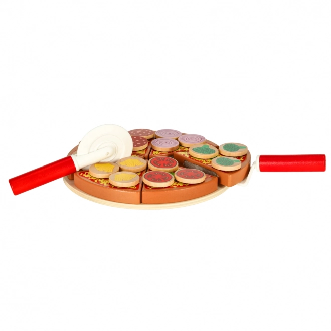 Træsæt Legetøjs Pizza med Tilbehør