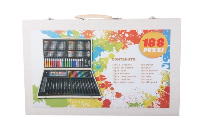 Kunstnerisk tegnesæt 188 stykker