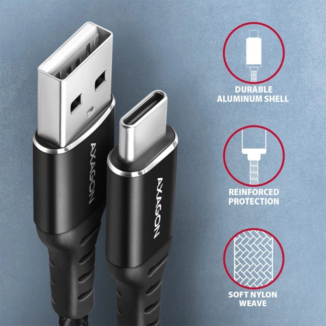 Premium USB-C til USB-A kabel 2m AXAGON