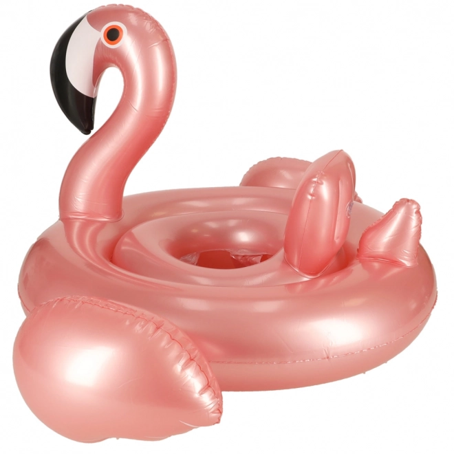 Oppustelig badering med sæde til de mindste - flamingo