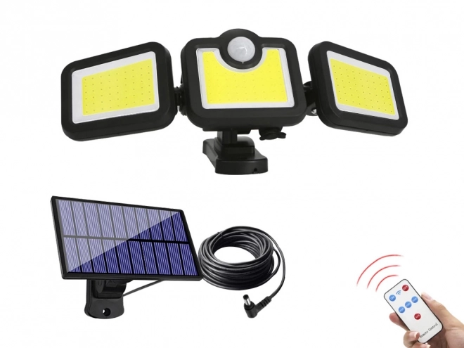 Solcellelampe med bevægelsessensor og 171 LED