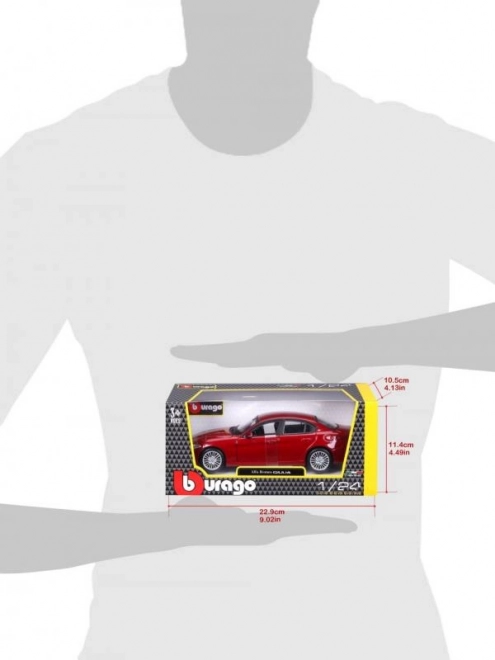 Bburago 1:24 Alfa Romeo Giulia (2016) Metallic rød 18-21080