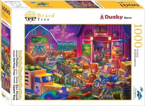 Puzzle Brain Tree skumring på gårdspladsen (1000 brikker)