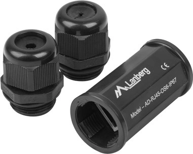 Vandtæt skærmet RJ45 til RJ45 kobling Cat.6 IP67
