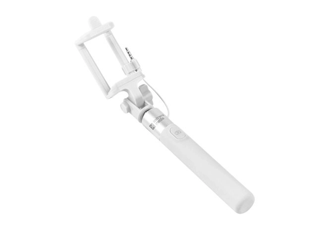 Hvid selfie-stick med ledningsbetjening SF-20W