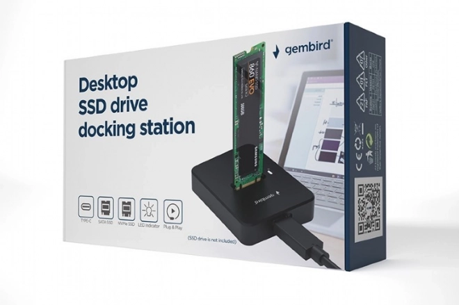 Dockingstativ til M.2 SATA- og NVMe-diske USB-C
