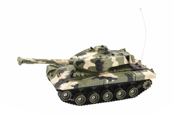Tank RC plast 27cm 27MHz med batteri+opladningspakke med lyd i kasse 37x17x19cm