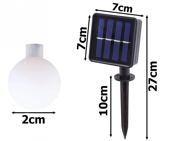 Solcelle-baseret flerfarvet haveguirlande med LED