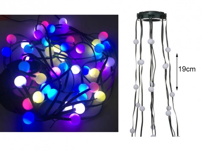 Julelys gardin med LED RGB