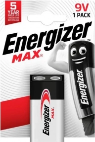 Alkalisk batteri 9V ENERGIZER MAX