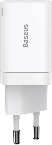 Hurtiglader BASEUS Super Si Pro 30W USB-C + USB hvid