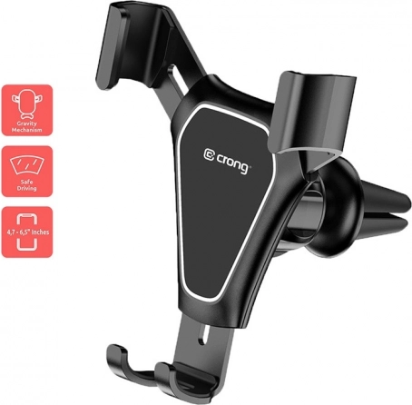 Gravitationsholder til bil til telefon 4,7–6,5" til ventilationsgitter