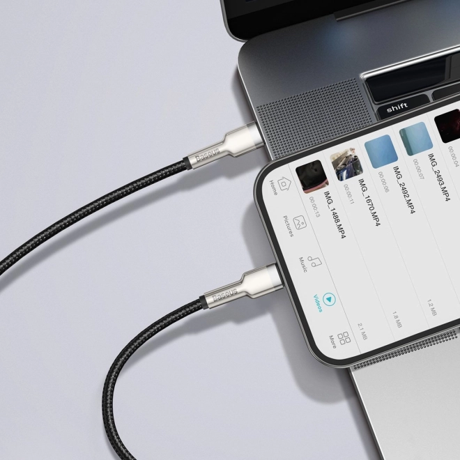Baseus USB-C til Lightning kabel Cafule 20W, 2m sort
