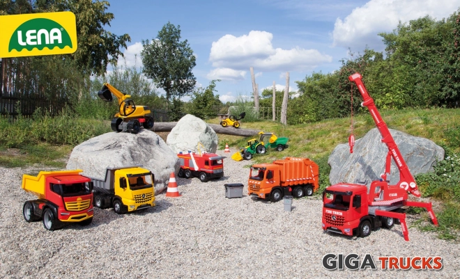 Gravemaskine Lena Giga Trucks gul-sort