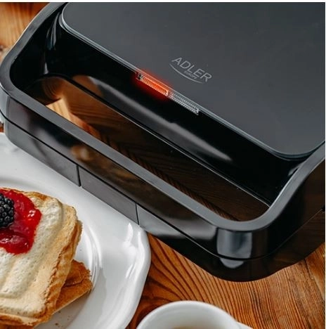 Adler Europe multifunktionel sandwichmaskine 2i1 sort