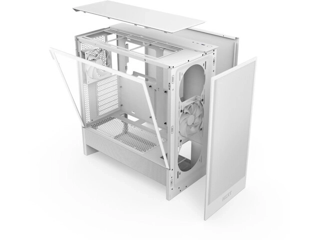 NZXT H5 Flow RGB hvid PC kabinet Midi Tower med vindue