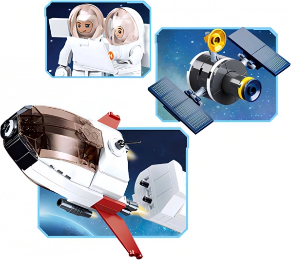 Realistisk rummission med 3 minifigurer