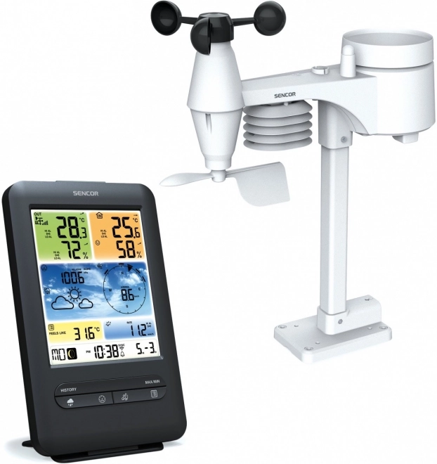 Professionel vejrstation med WiFi sensor 5i1
