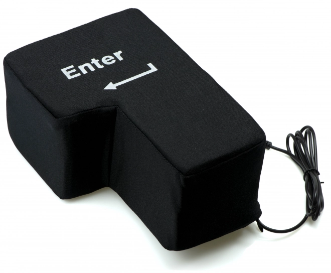 Stor antistress pude USB til ENTER-tasten