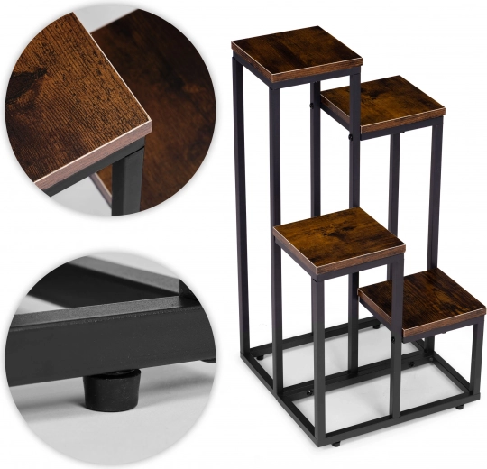 Slidstærkt stål og overflade i trælook