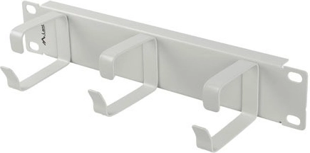 10" kabelorganisator med 3 metalholdere, type B, grå