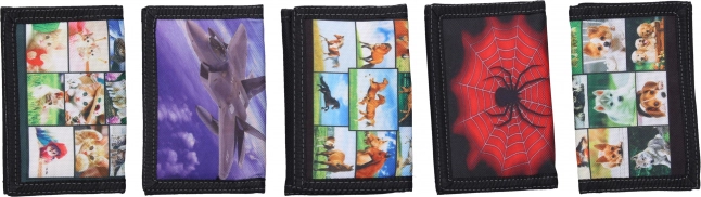 Børnepung med velcrolukning, 12,5 × 25 cm, mix af motiver