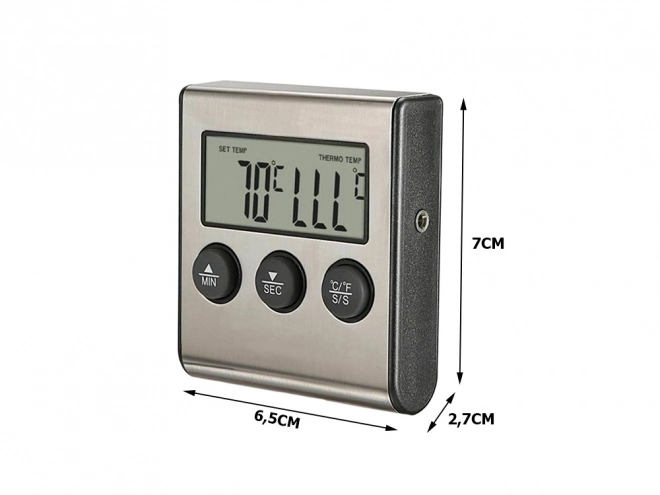 Digitalt termometer med termosonde til kød