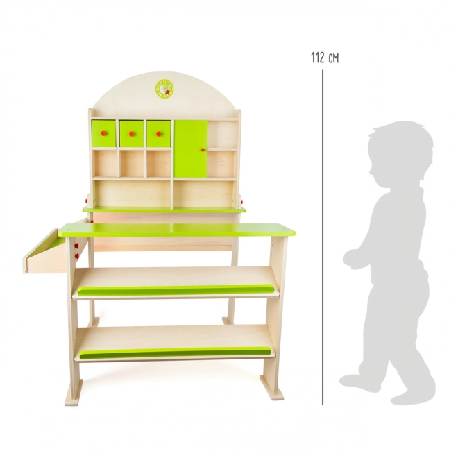 Small Foot Træbutik Stand Grøn