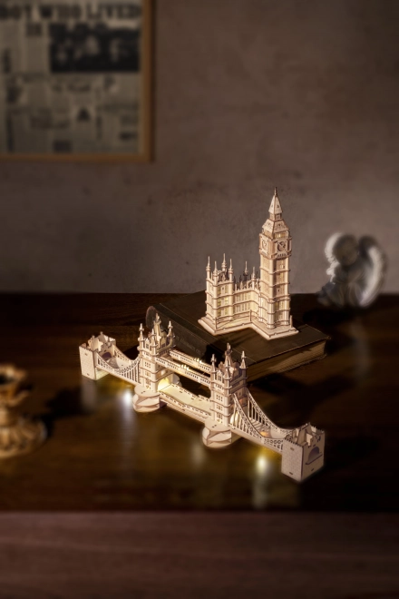 RoboTime træ 3D puslespil bro Tower Bridge lysende
