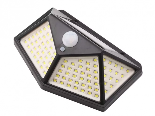 Solcellelampe med bevægelsessensor og 100 LED