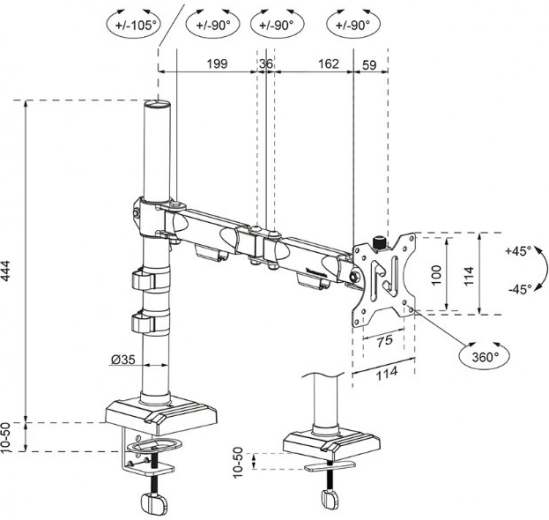 Brede justeringsmuligheder