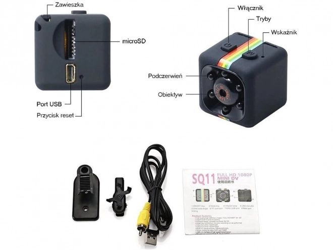 Mini spion USB webkamera Full HD med IR