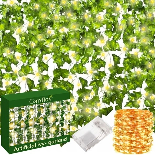 Kunstig efeu med LED-belysning