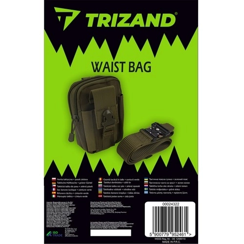 Taktisk taske + bælte grøn Trizand 24322