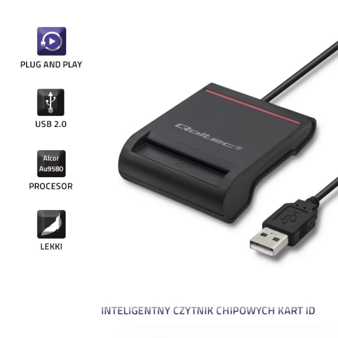 Qoltec chipkort ID-læser