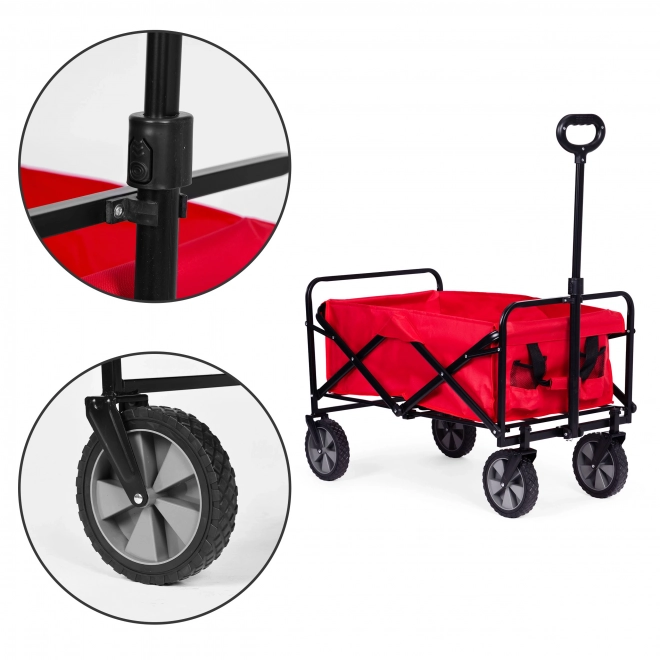 Sammenklappelig transportvogn MultiGarden rød 47x105 cm