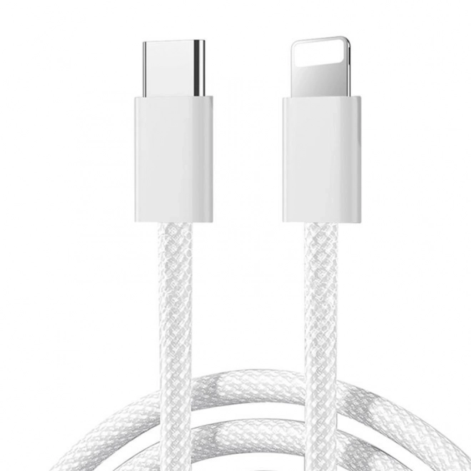 USB-C til Lightning kabel 30W, 1m, Hvid