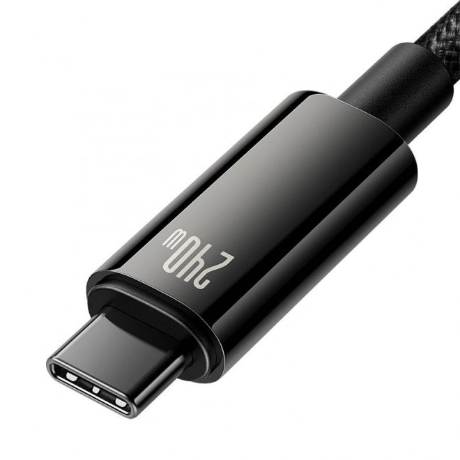 Kabel USB-C til USB-C Baseus Tungsten Guld 240W 1 m (sort)