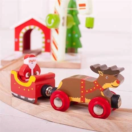 Bigjigs Rail Santas sæt + spor