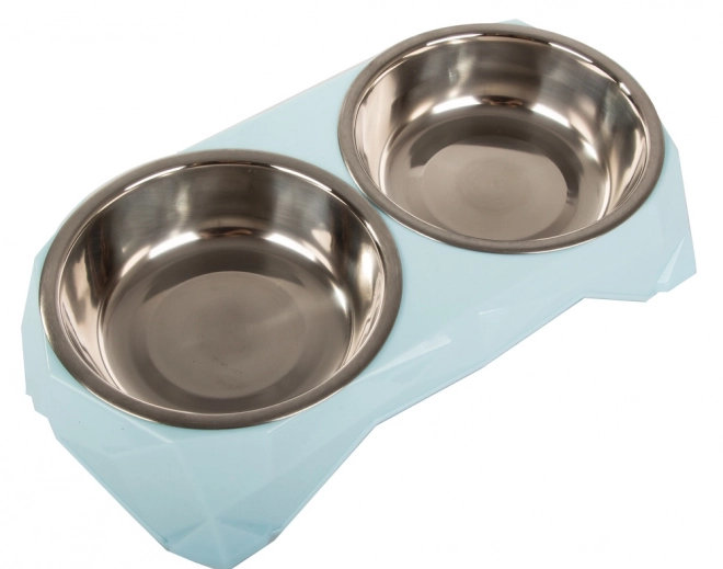Dobbelt skål til hunde og katte 350 ml x 2